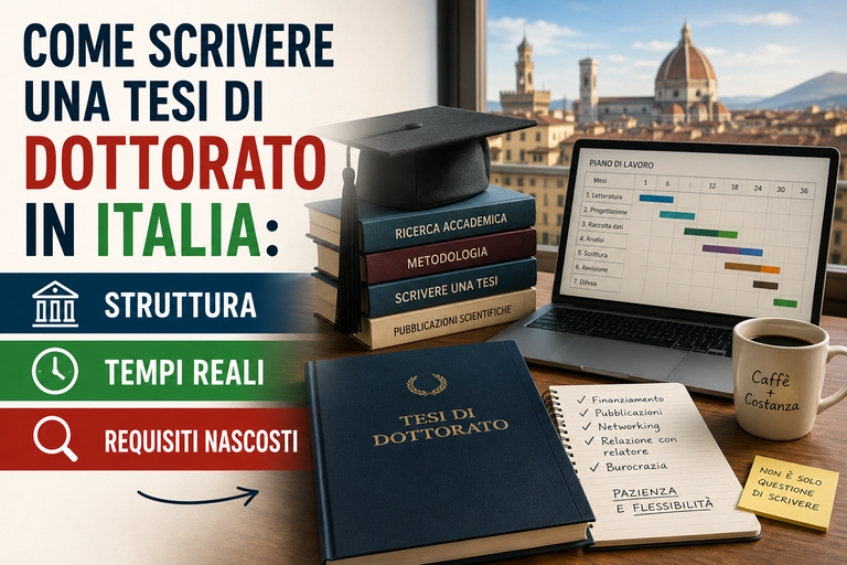Come scrivere una tesi di dottorato in Italia: struttura, tempi reali e requisiti nascosti