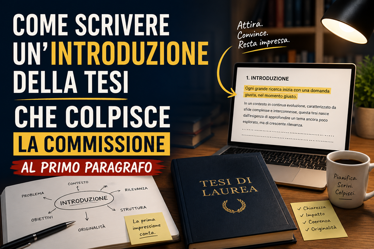 Come scrivere un’introduzione della tesi che colpisce la commissione al primo paragrafo