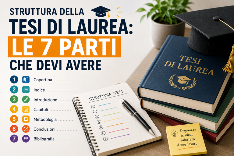 Struttura della tesi di laurea: le 7 parti che DEVI avere
