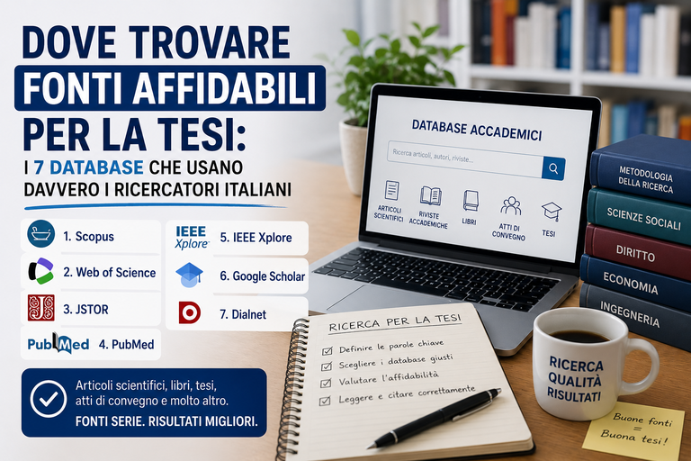 Dove trovare fonti affidabili per la tesi: i 7 database che usano davvero i ricercatori italiani