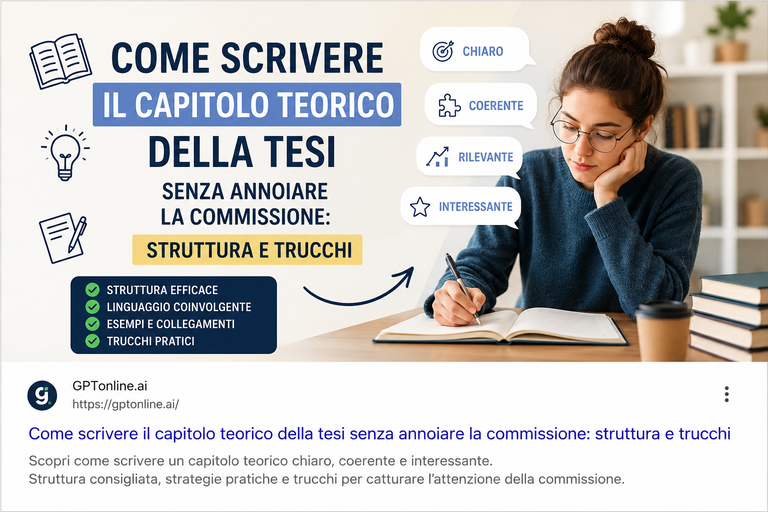 Come scrivere il capitolo teorico della tesi senza annoiare la commissione: struttura e trucchi