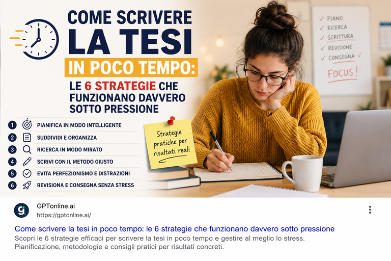 Come scrivere la tesi in poco tempo: le 6 strategie che funzionano davvero sotto pressione